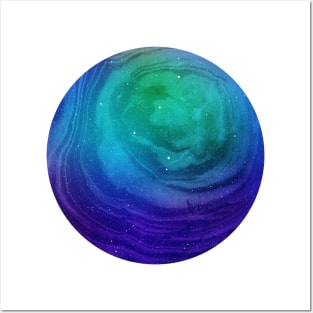 Circular Blue Marble Posters and Art